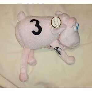 SERTA Pink Sheep #3 8" Plush Blue Eyes Breast Cancer Research Curto NWT